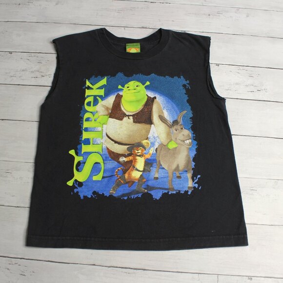 Vintage Shrek 2 Boy's Size 7 Graphic T Shirt Sleeveless Tank Top - Picture 1 of 5